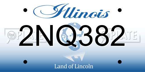 2NQ382 Illinois License Plate