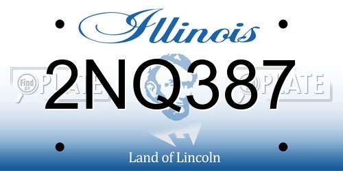 2NQ387 Illinois License Plate