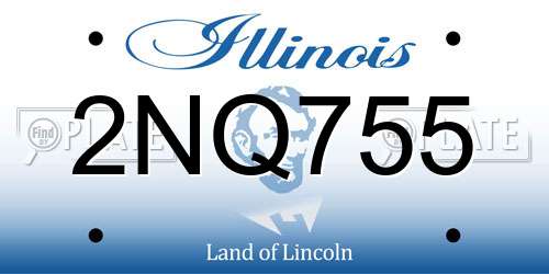 2NQ755 Illinois License Plate