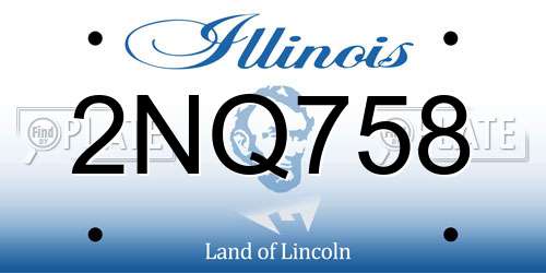 2NQ758 Illinois License Plate
