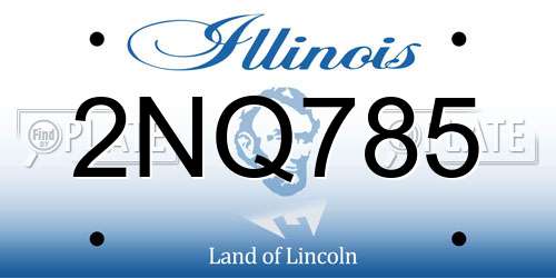 2NQ785 Illinois License Plate