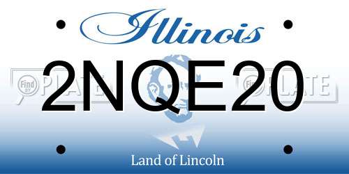 2NQE20 Illinois License Plate