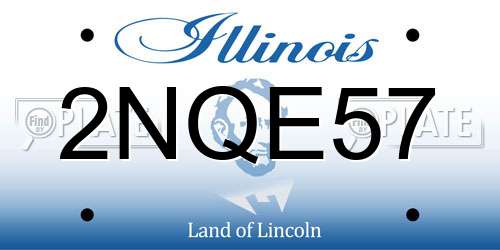 2NQE57 Illinois License Plate
