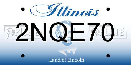 2NQE70 Illinois License Plate