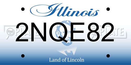 2NQE82 Illinois License Plate
