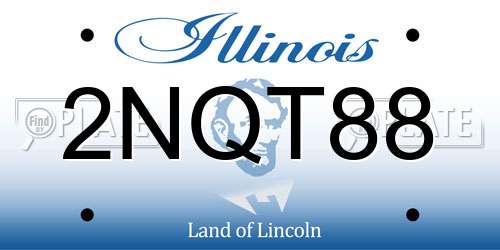 2NQT88 Illinois License Plate