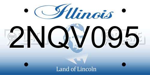 2NQV095 Illinois License Plate