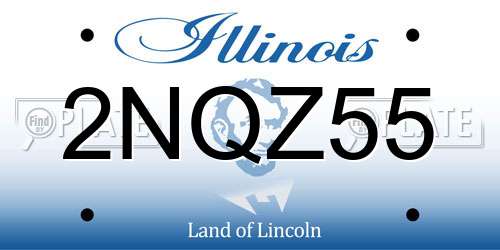 2NQZ55 Illinois License Plate