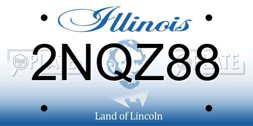 2NQZ88 Illinois License Plate