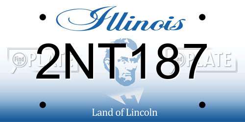 2NT187 Illinois License Plate