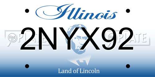 2NYX92 Illinois License Plate