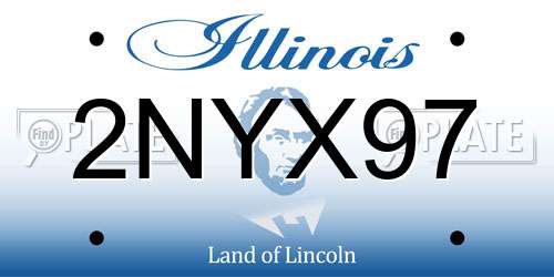 2NYX97 Illinois License Plate