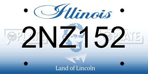 2NZ152 Illinois License Plate