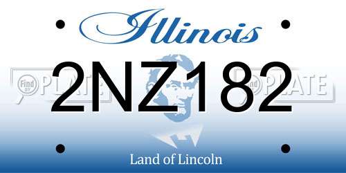 2NZ182 Illinois License Plate