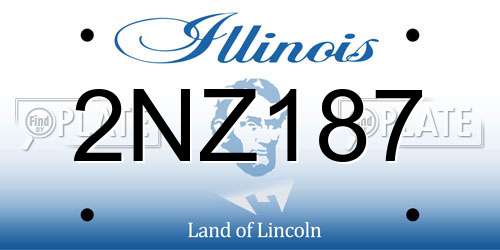 2NZ187 Illinois License Plate