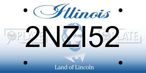 2NZI52 Illinois License Plate
