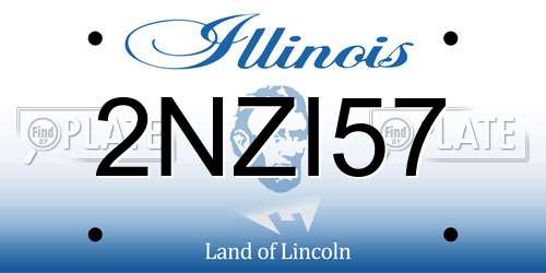 2NZI57 Illinois License Plate