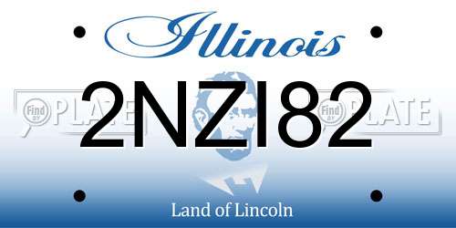 2NZI82 Illinois License Plate