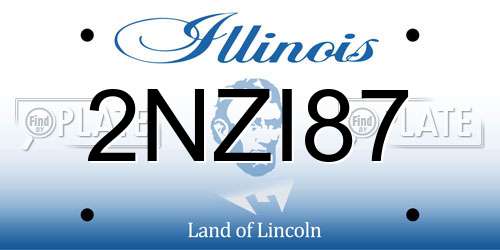 2NZI87 Illinois License Plate
