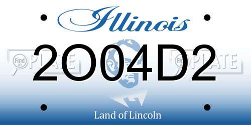 2O04D2 Illinois License Plate