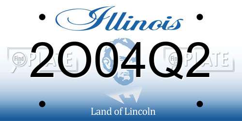 2O04Q2 Illinois License Plate