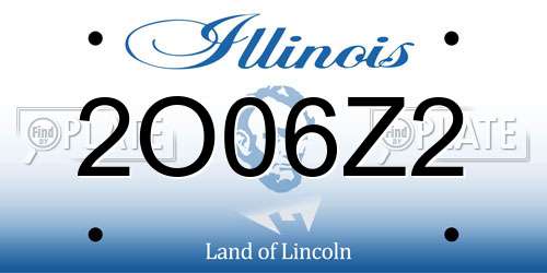 2O06Z2 Illinois License Plate
