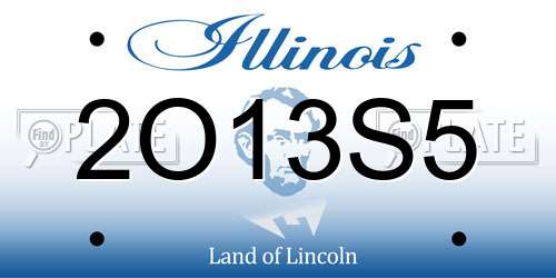 2O13S5 Illinois License Plate
