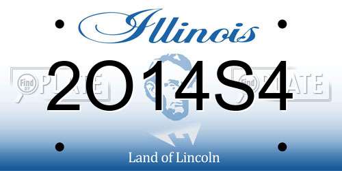 2O14S4 Illinois License Plate