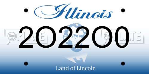 2O22O0 Illinois License Plate