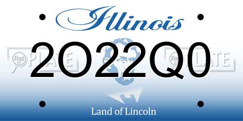 2O22Q0 Illinois License Plate