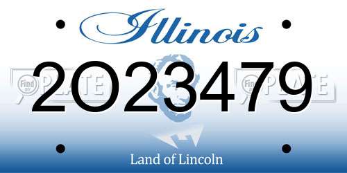 2O23479 Illinois License Plate