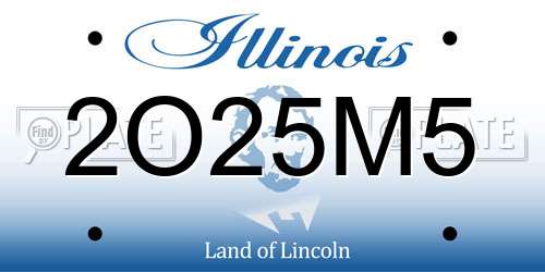 2O25M5 Illinois License Plate