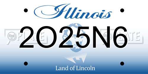 2O25N6 Illinois License Plate