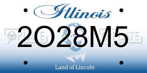 2O28M5 Illinois License Plate