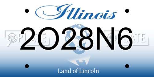 2O28N6 Illinois License Plate