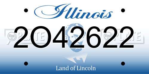 2O42622 Illinois License Plate