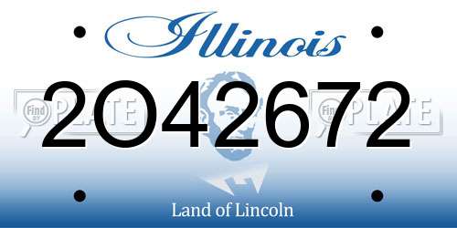 2O42672 Illinois License Plate