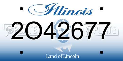 2O42677 Illinois License Plate