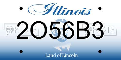 2O56B3 Illinois License Plate