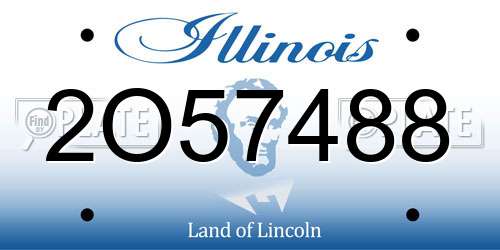 2O57488 Illinois License Plate