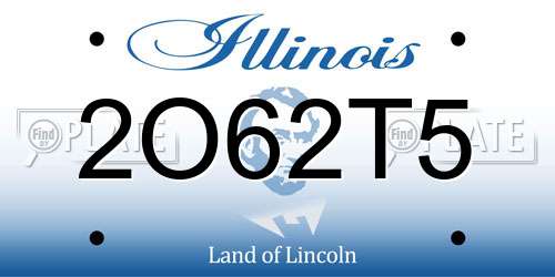 2O62T5 Illinois License Plate