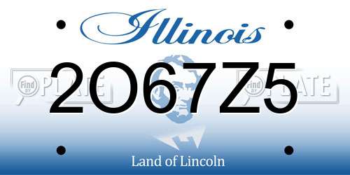 2O67Z5 Illinois License Plate
