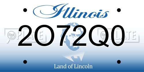 2O72Q0 Illinois License Plate