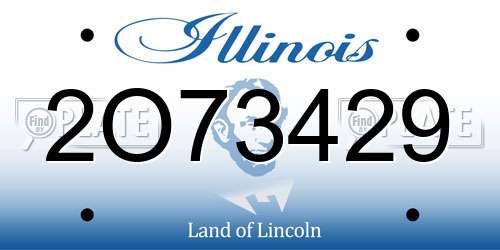 2O73429 Illinois License Plate