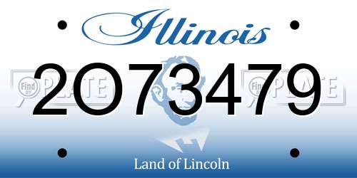 2O73479 Illinois License Plate