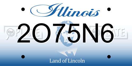 2O75N6 Illinois License Plate