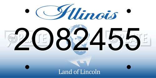 2O82455 Illinois License Plate