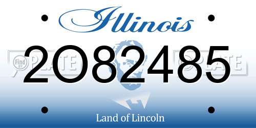 2O82485 Illinois License Plate