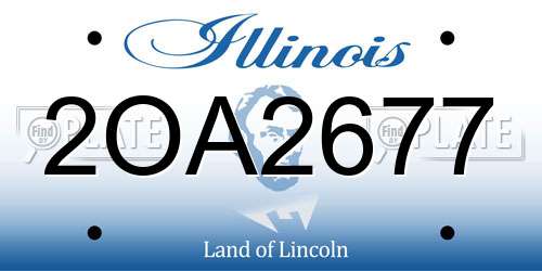 2OA2677 Illinois License Plate