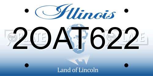 2OAT622 Illinois License Plate